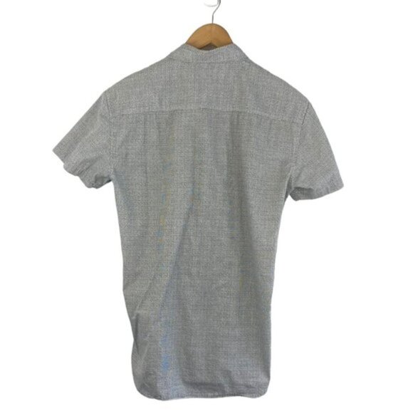 Frank And Oak Men's White Black Polka Dot Short Sleeve Button Up Shirt US S - Picture 4 of 9